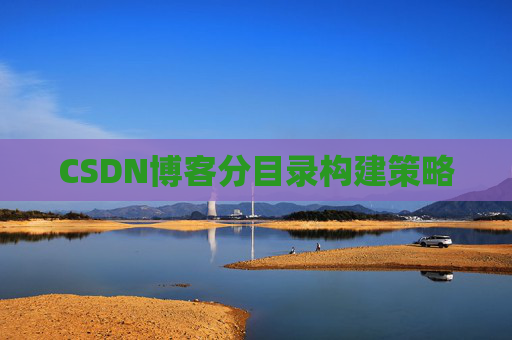 CSDN博客分目录构建策略
